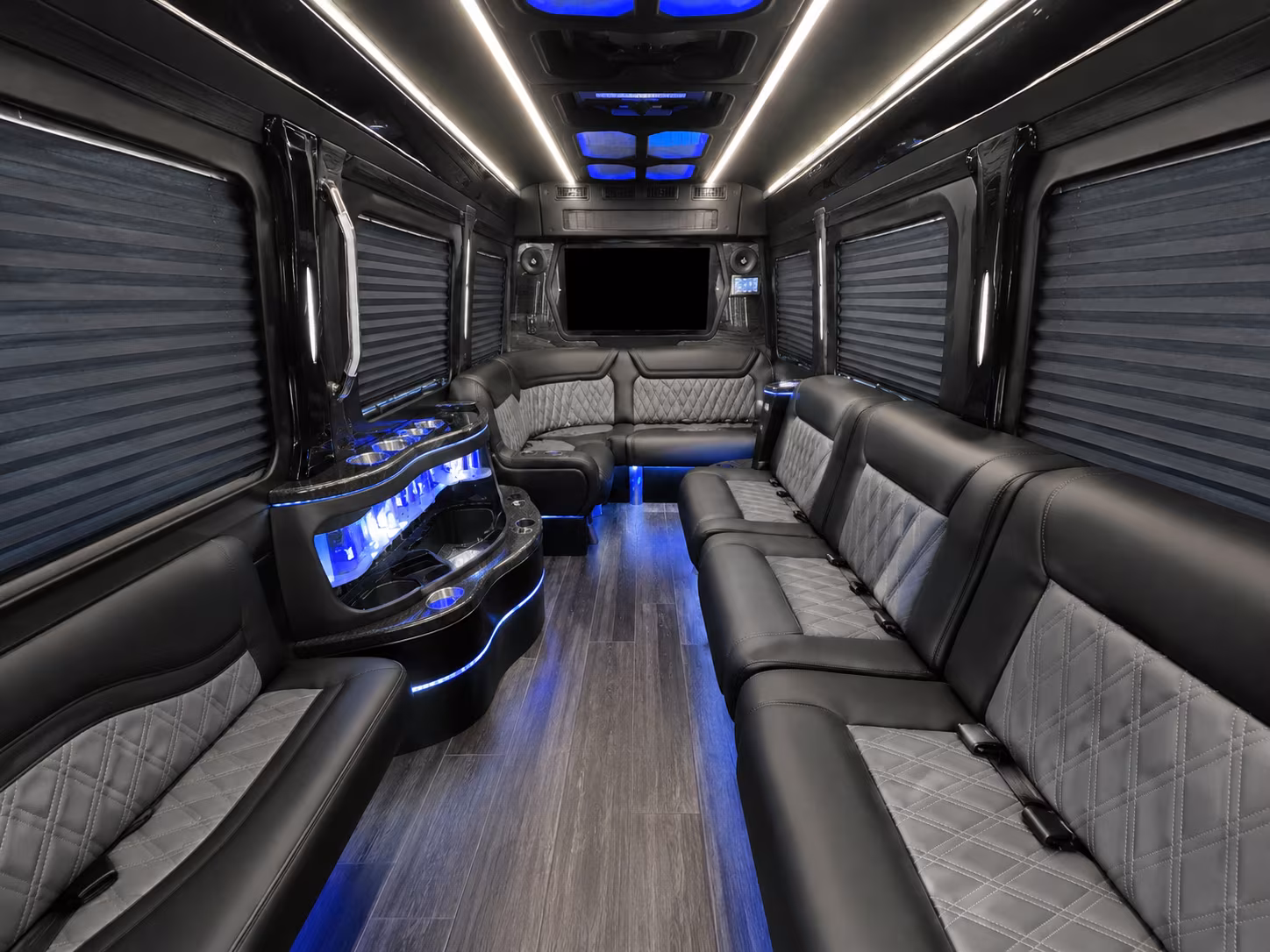 rancho cordova 30 passenger party bus interior