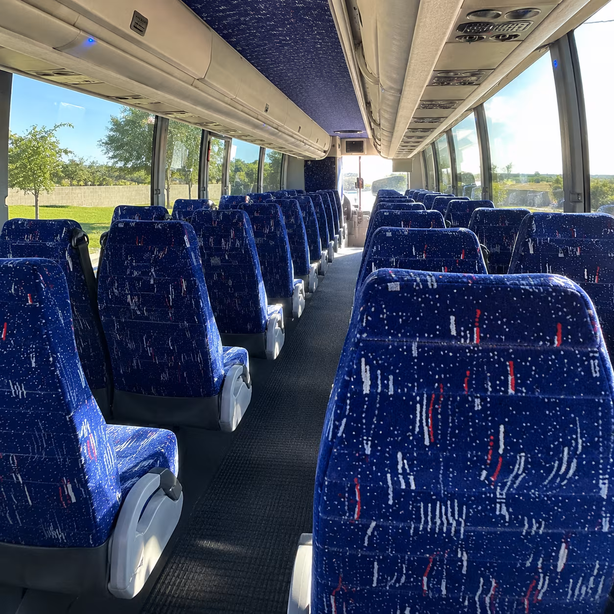 rancho cordova charter bus interior