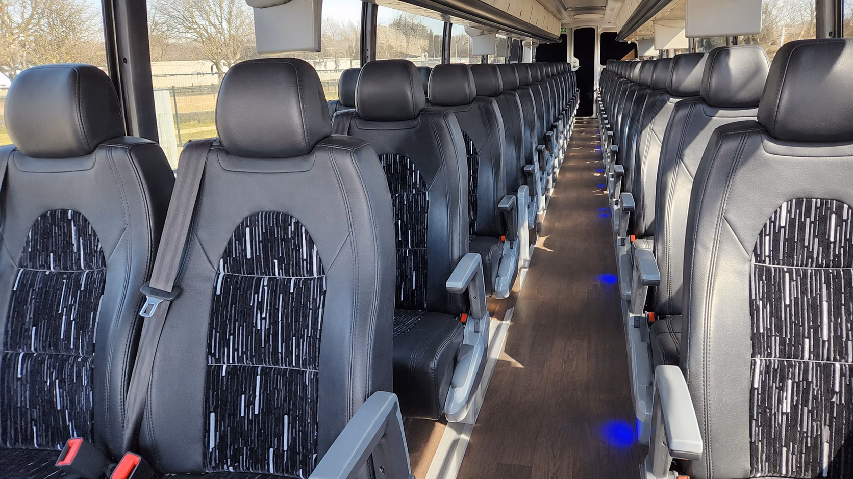 rancho cordova charter bus services interior