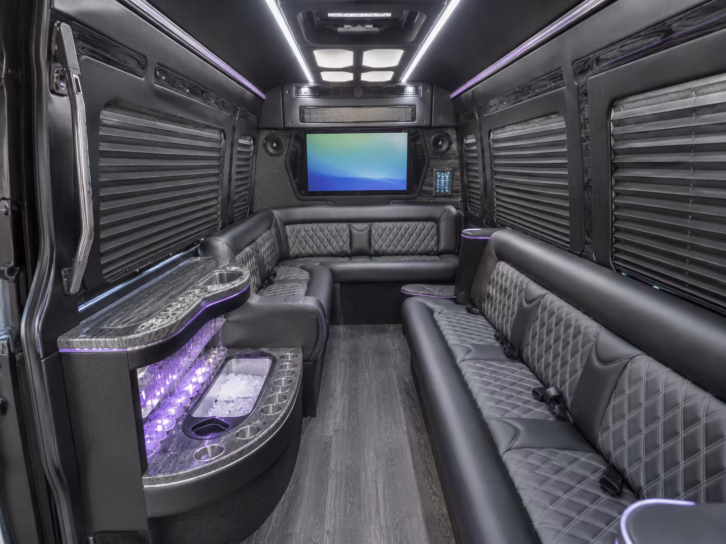 rancho cordova party bus interior